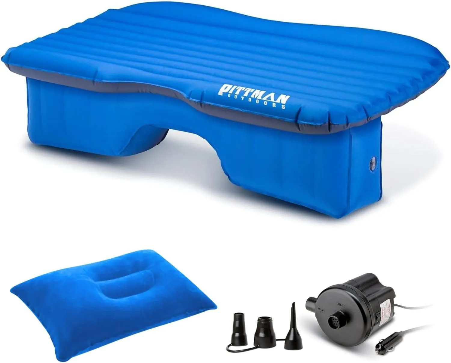 Pittman Outdoors AirBedz PPI-BLU-TRKMAT Inflatable Fabric Rear Seat Truck Air Bed Mattress | 5 Feet in Length | Fits Full-Sized Trucks and SUV's, Blue