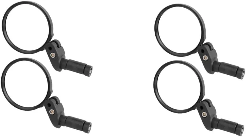 POPETPOP 4pcs Adjustable Bike Mirrors Handlebar Rearview Mirrors for Easy Install Safe Viewing Fits Handlebar