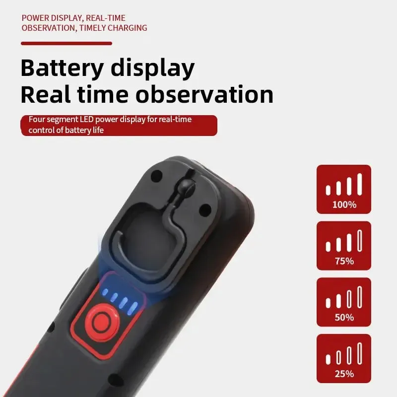 Portable USB Rechargeable Magnetic COB LED Work Light Hanging Lamp with Battery - Camping Torch