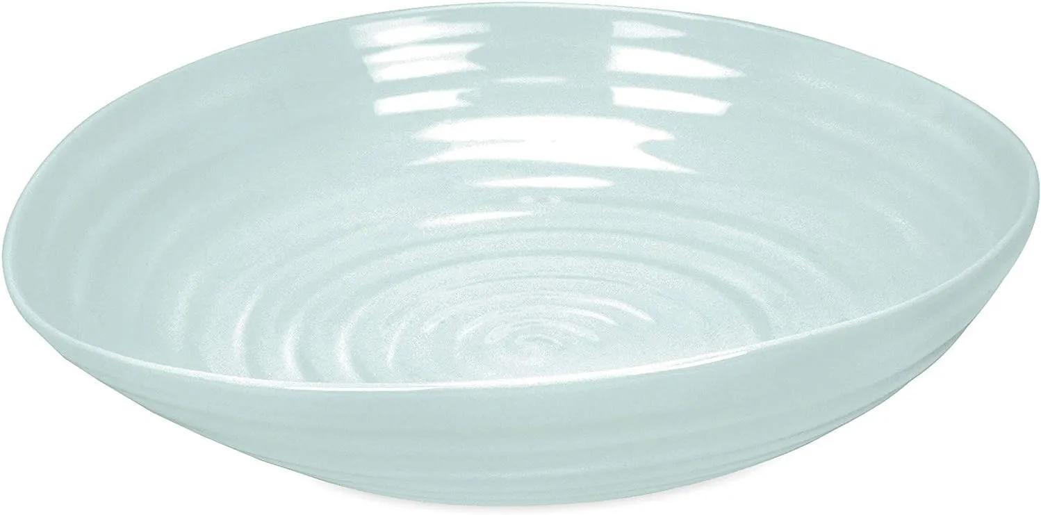 Portmeirion Sophie Conran Celadon Pasta Bowl | Set of 4 | Large Serving Bowls for Soup or Salad | 9 Inch | Made from Fine Porcelain | Microwave and Dishwasher Safe