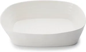 Portmeirion Sophie Conran Rectangular Lasagna Pan, 11.5" x 9.5" Porcelain Casserole Dish, Durable Cookware for Oven, Microwave, Freezer, Dishwasher Safe, Ideal for Cooking, Baking, Serving (White)