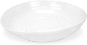 Portmeirion Sophie Conran White Pasta Bowl | Large Serving Bowls for Soup or Salad | 9 Inch | Made from Fine Porcelain | Microwave and Dishwasher Safe