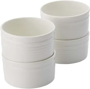 Portmeirion Sophie Conran White Ramekins | Set of 4 | 7 Oz Oven Safe Ramekins for Crème Brulee, Souffle, Custard | Made from Fine Porcelain | Dishwasher and Microwave Safe