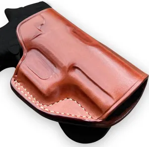 Premium Leather OWB Paddle Holster Open Top Fits Sigg Sauerr P320 X-Compact 9mm 3.6'' Barrel, Right Hand Draw, Brown Color #1623#