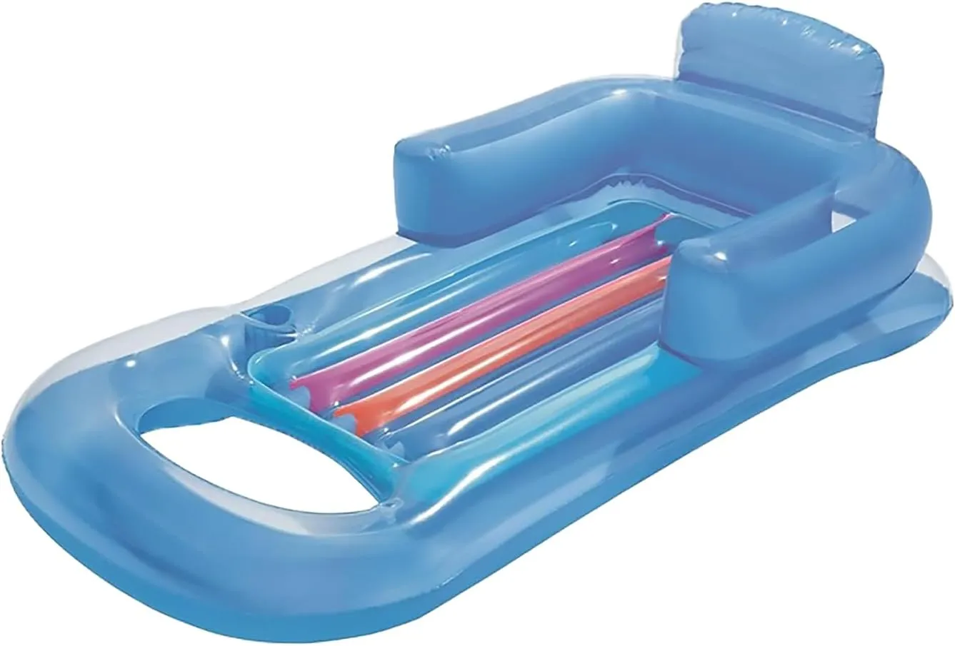 Premium Recliner Pool Lounger Float,Tanning Pool Float with Backrest and Cup Holder,Inflatable Pool Floats Adult with Fast Inflation,Swimming Mattress for Summer,Beach,Swimming Pool