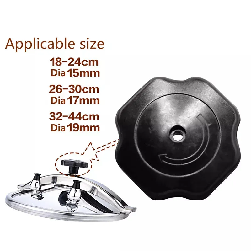 Pressure Cooker Handle Button Explosion-proof Bakelite Spiral Cover Durable Cooker Lids Pressure Cooker Knob Accessories