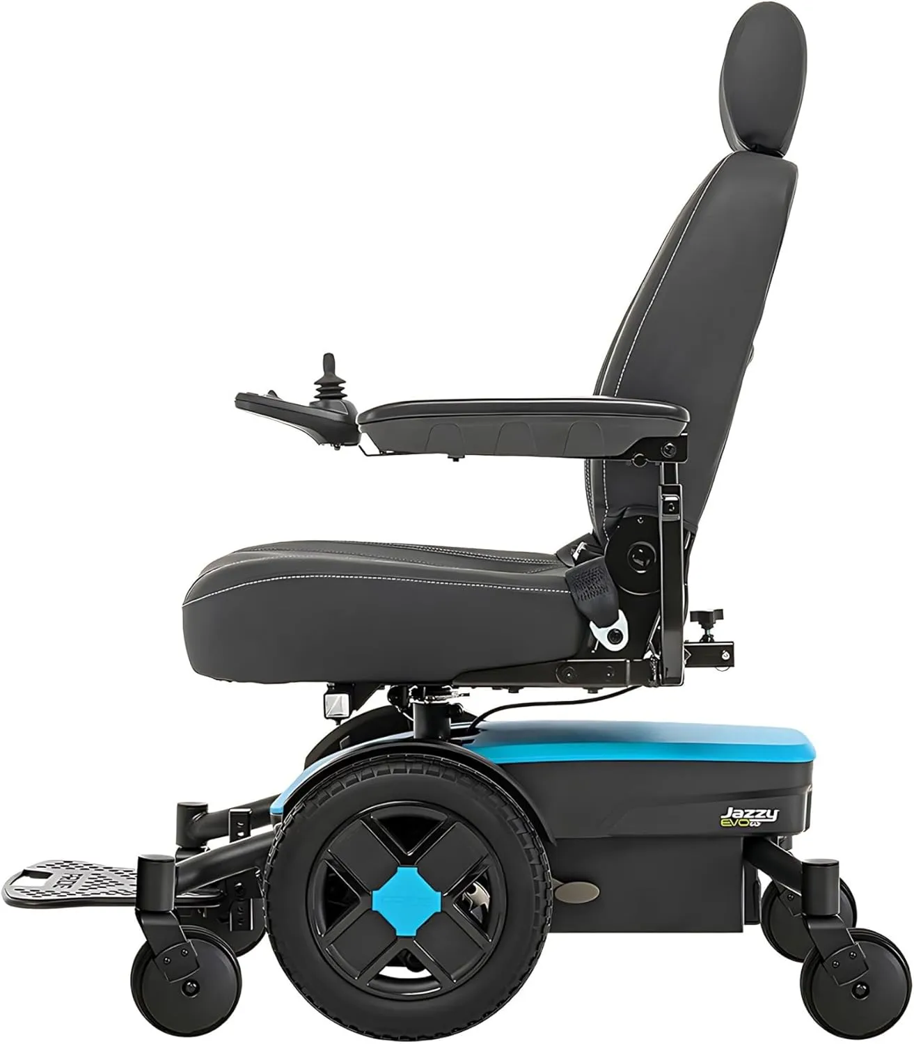 Pride Jazzy EVO 613 Li Power Chair - Electric Wheelchair Scooter for Adults, Lithium Battery, 300 Lbs Weight Capacity, Robin's Egg, 18" x18-20 Seat Size