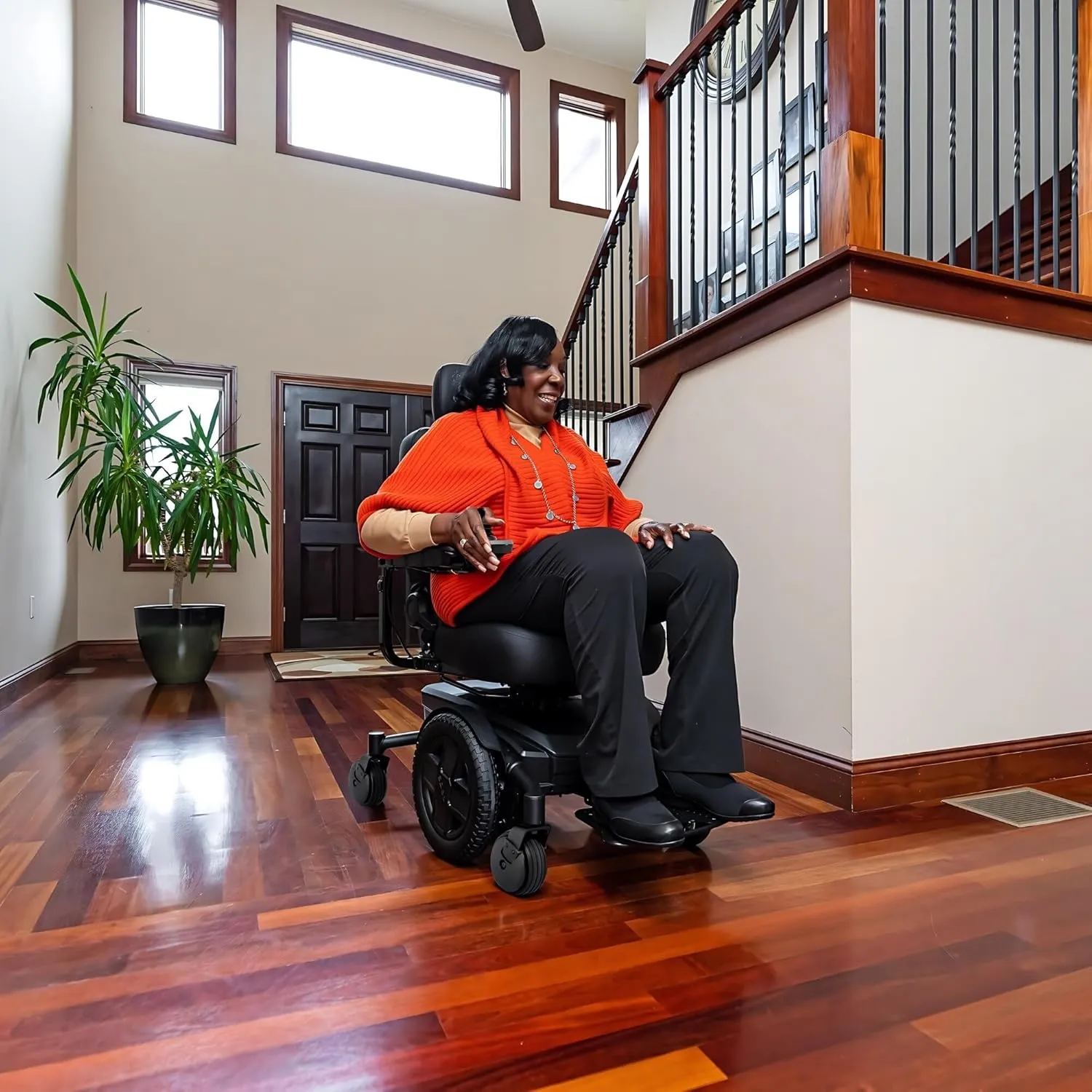 Pride Jazzy EVO 613 Li Power Chair - Electric Wheelchair Scooter for Adults, Lithium Battery, 300 Lbs Weight Capacity, Robin's Egg, 18" x18-20 Seat Size