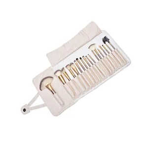 Professional Makeup Brush Set 18-piece Synthetic Hair Eyeshadow Foundation Blush Eyebrow Lip Travel Bag