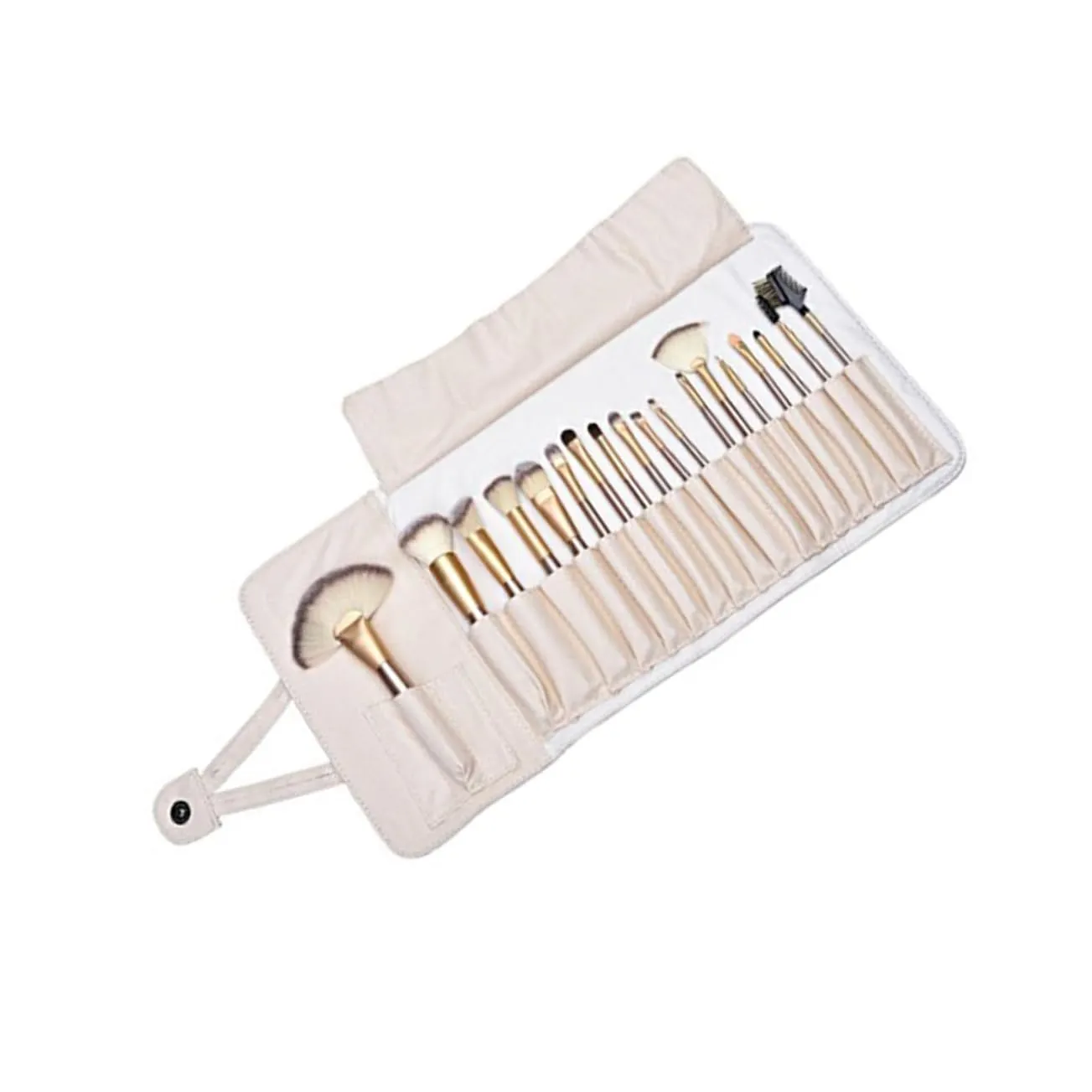 Professional Makeup Brush Set 18-piece Synthetic Hair Eyeshadow Foundation Blush Eyebrow Lip Travel Bag