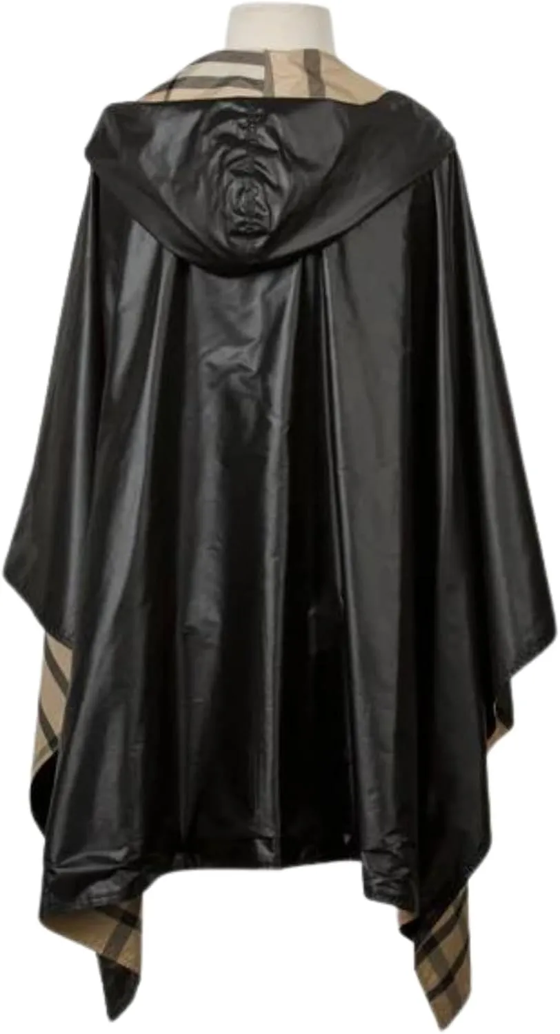 Rain Poncho Jacket Waterproof Rain Cape | One-Size Reversible Rainproof Lightweight & Fast-Drying | Hooded Wrap