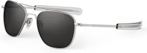 Randolph Eyewear Aviator Sunglasses for Women & Men – Non-Polarized & Polarized Lenses, Matte Chrome UV Protection Sunglasses