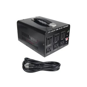 RATTMMOTOR Voltage Transformer Converter Step Up/Down AC 230V/100V/110V to 100V/110V/230V, Power Converter with US Power Cord, Circuit Breaker (3000WV)
