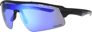 Rawlings Fake Pump Shield Sport Sunglasses for Men, Matte Black/Blue Mirror, 65mm