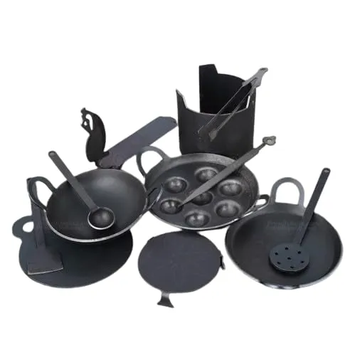 Real Cooking Miniature Kitchen Set: Mini Iron Cookwares for Pretend Play & Real Fun!