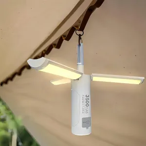 Rechargeable Camping Lantern - 4-in-1 Versatile LED Camping Light & Magnetic Base & COB Foldable Flashlight,Tent Light,6 Light Modes, 3500mAh Power Bank, for Outdoor Camping and Emergency