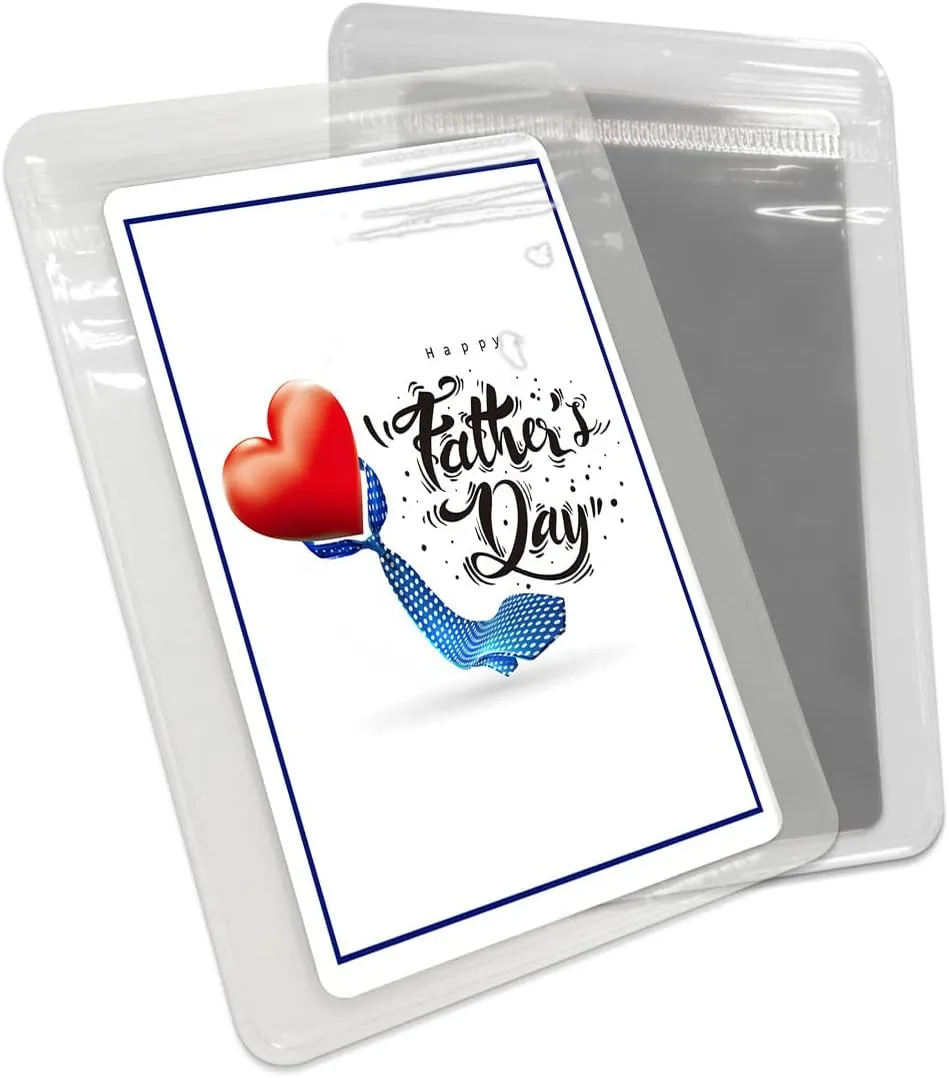 Red Love with Tie Happy Father's Day Compact Mirror Bulk Mini Card Mirror, White Red Square Line Small Compact Mirror for Purse, Rectangular Handheld Pocket Makeup Mirror