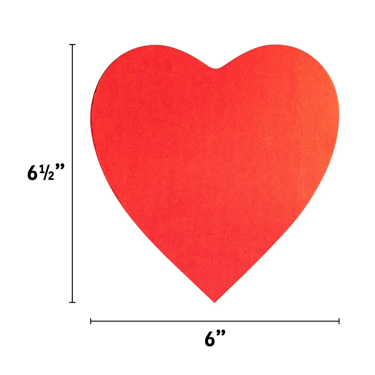 Red Mirror Heart Cut-Outs, 6-Inch, 10 Pcs.