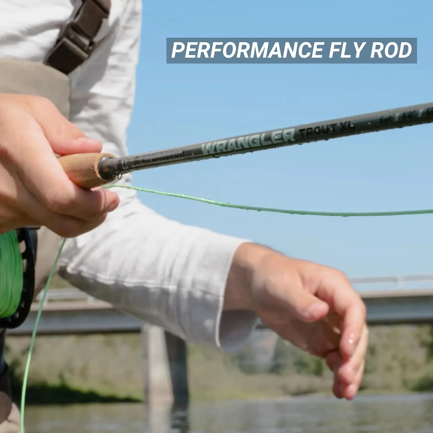 Redington Wrangler Fly Fishing Kit, Medium Fast Action Rod, Crosswater Reel, Fly Line, Leader, & Carrying Case