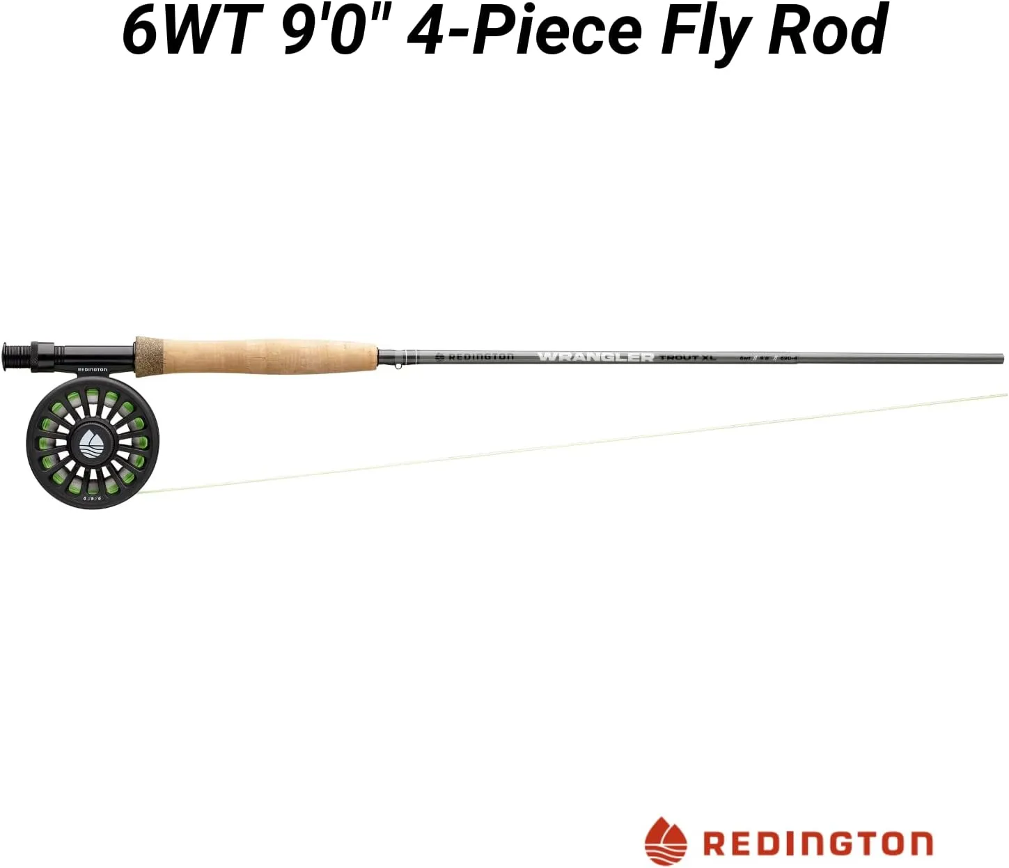 Redington Wrangler Fly Fishing Kit, Medium Fast Action Rod, Crosswater Reel, Fly Line, Leader, & Carrying Case