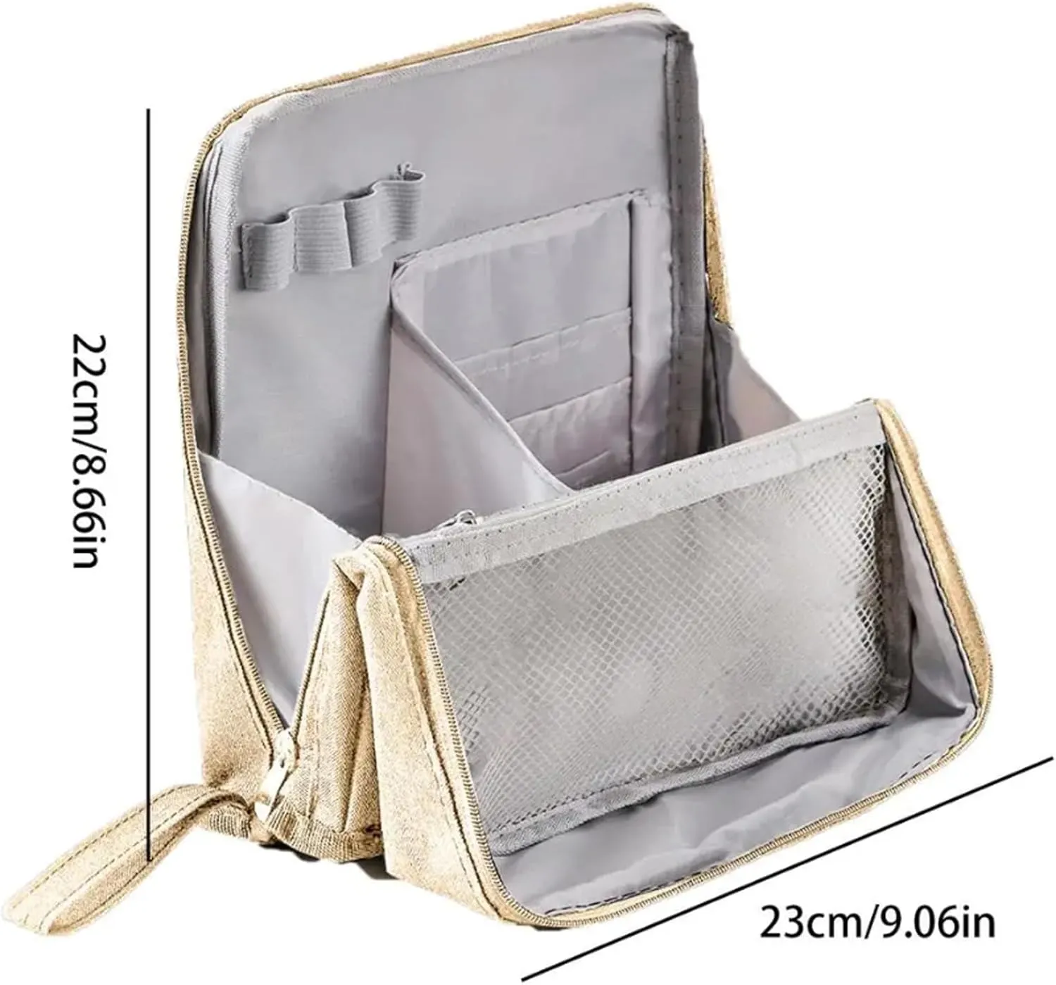Relevanton Standing Makeup Bag,Stand Up Makeup Bag,Vertical Makeup Organizer Bag,Doresty Standing Make Up Bag Portable, Large Capacity (#6)