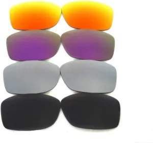 Replacement Lenses For Oakley Jupiter Squared Black&Gray&Purple&Red 4 Pair,
