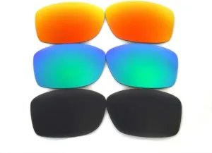 Replacement Lenses For Oakley Jupiter Squared Black&Green&Red Polarized 3PS