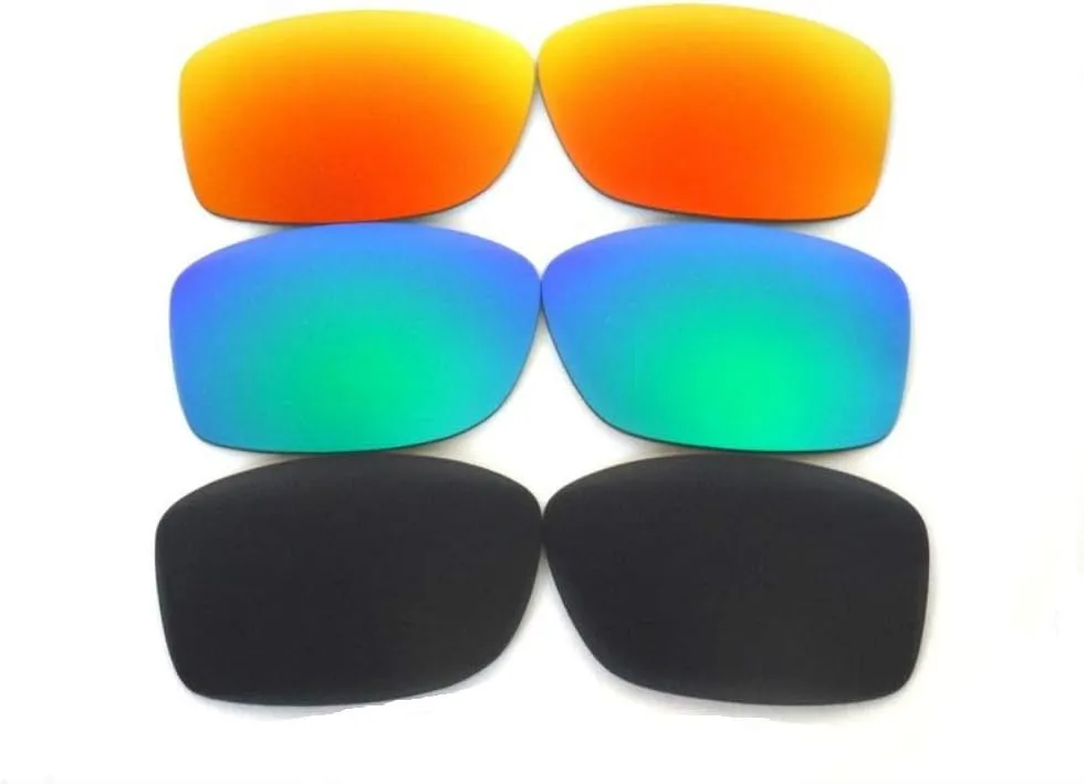 Replacement Lenses For Oakley Jupiter Squared Black&Green&Red Polarized 3PS