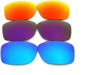 Replacement Lenses For Oakley Jupiter Squared Blue&Purple&Red Polarized 3Pair