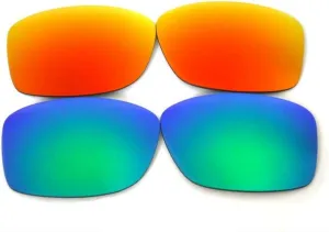 Replacement Lenses For Oakley Jupiter Squared Green&Red Polarized 2 Pair,