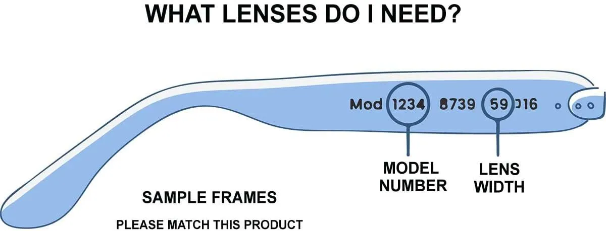 Replacement Sunglass Lenses Compatible for Ksubi Alkes 55mm