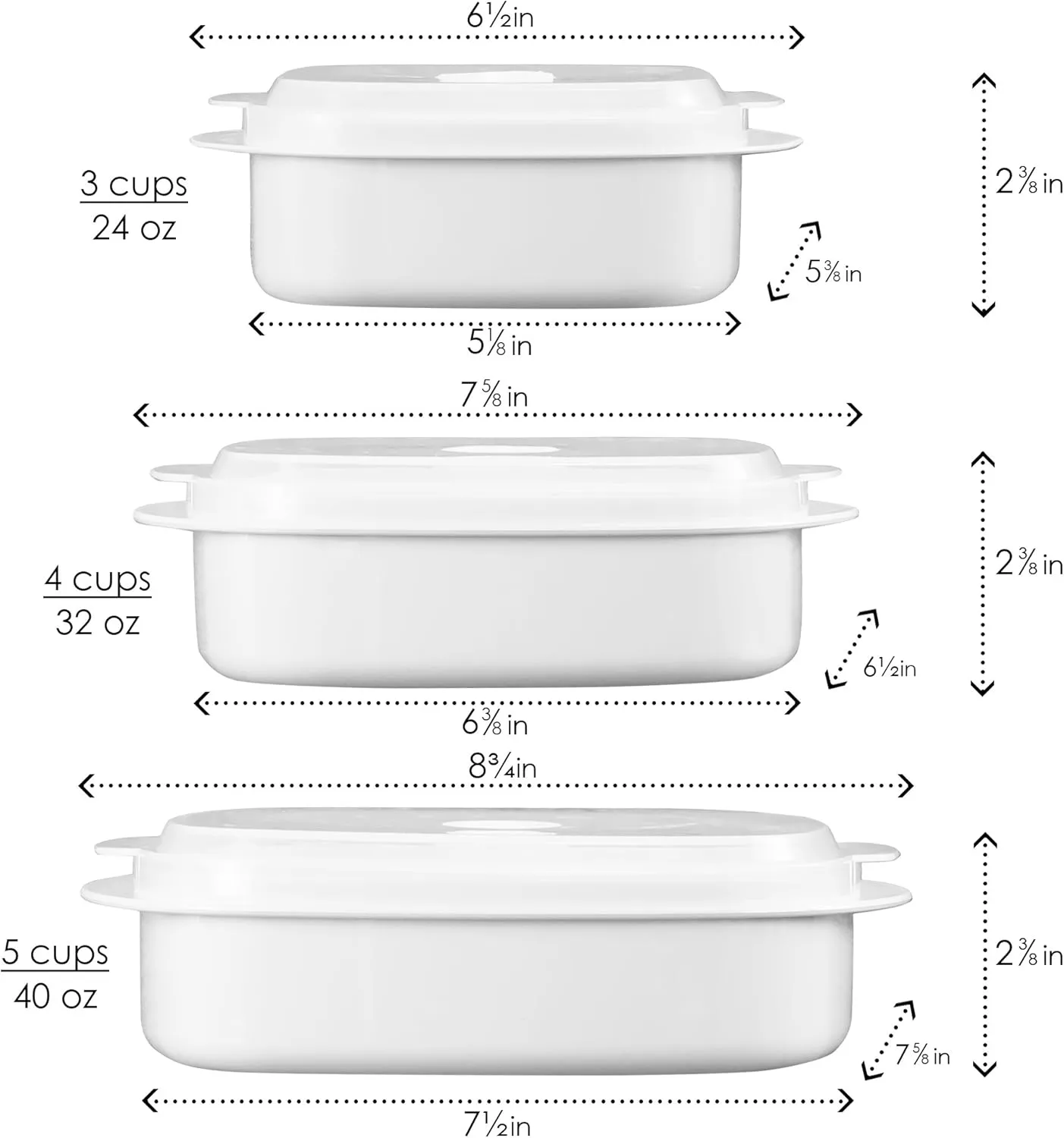 Reston Lloyd Nesting Microwave Containers, Set of 3, Adjustable Steam Vents, Airtight, Meal Prep, Durable BPA-Free Plastic- Freezer & Dishwasher Safe, Cookware & Food Storage, Anyday Cookware, Seafoam