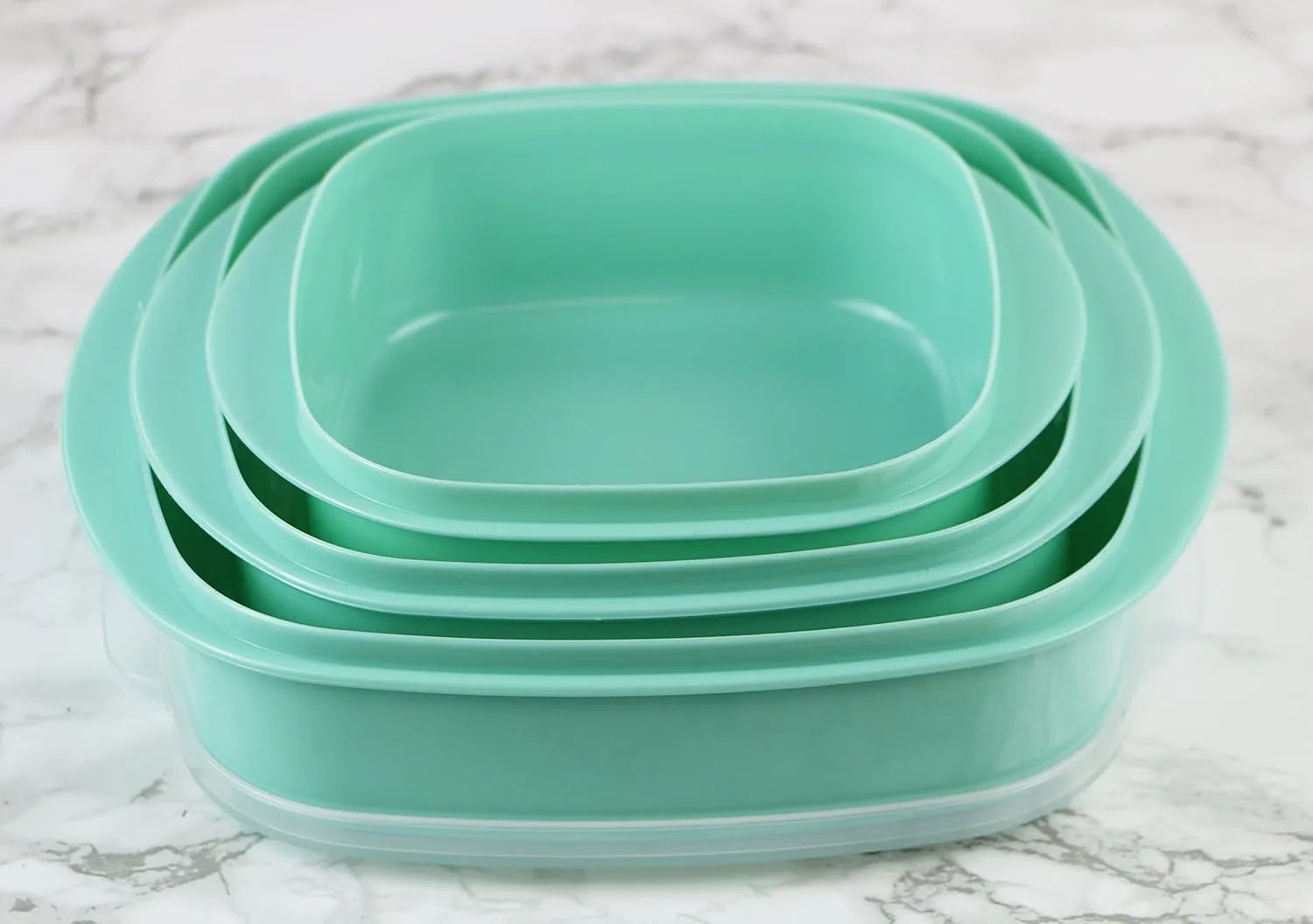 Reston Lloyd Nesting Microwave Containers, Set of 3, Adjustable Steam Vents, Airtight, Meal Prep, Durable BPA-Free Plastic- Freezer & Dishwasher Safe, Cookware & Food Storage, Anyday Cookware, Seafoam