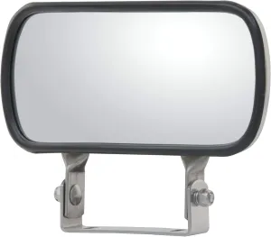 Retrac 610868 8 x 4-Inch Stainless Steel Rectangular Look-Down Convex Mirror Assembly, Universal Driver or Passenger Side
