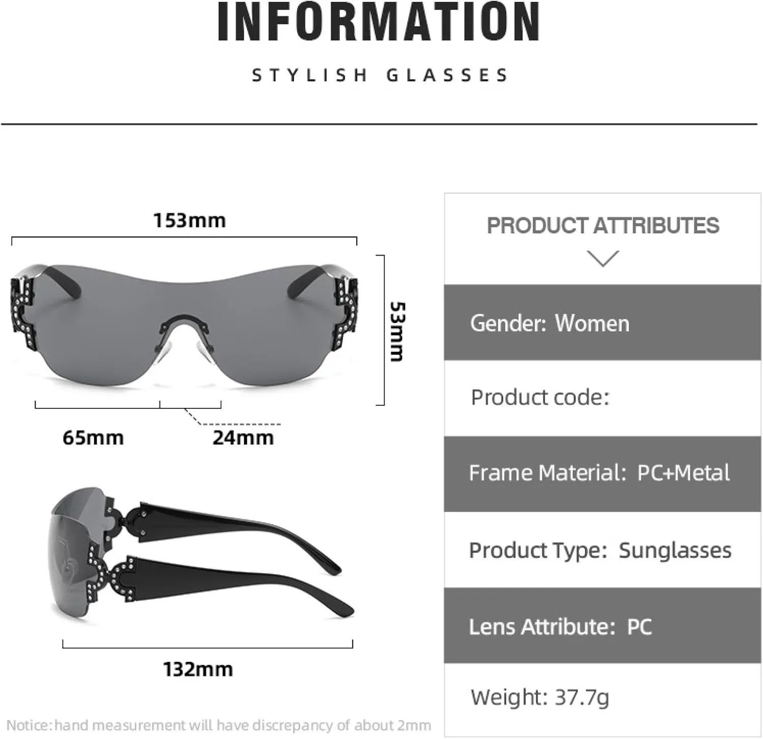 Retro Trends One Piece Sunglasses Women Men Fashion Frameless Sun Glasses Luxury Street Photography Uv400