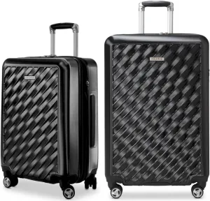 Ricardo Melrose Hardside 2-Piece Set (20" and 25") with FREE Travel Kit (Black)