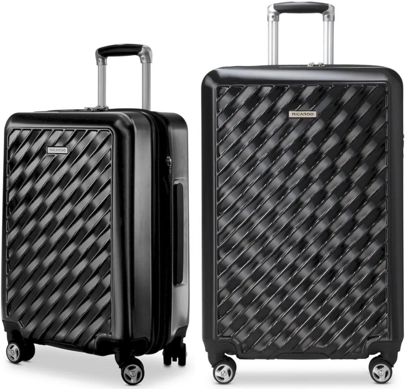 Ricardo Melrose Hardside 2-Piece Set (20" and 25") with FREE Travel Kit (Black)
