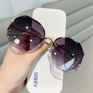 Rimless Fashion Sunglasses Women Tide Luxury