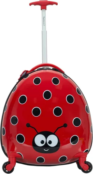 Rockland Jr. Kids' My First Hardside Spinner Luggage, Telescoping Handles, Ladybug, Carry-On 19-Inch