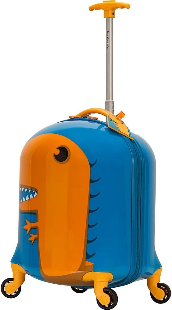 Rockland Jr. Kids' My First Hardside Spinner Luggage, Telescoping Handles, Owl, Carry-On 19-Inch