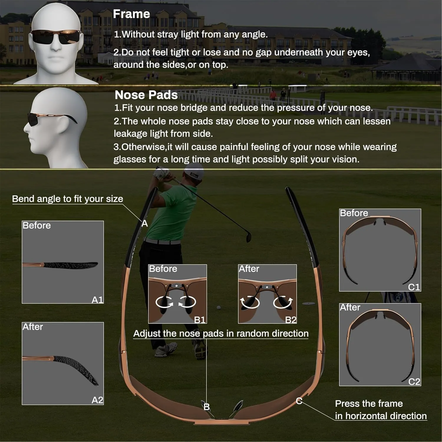 ROCKNIGHT Driving HD Polarized UV400 Protection Ultra light Al-Mg Golf Fishing Outdoor Sunglasses