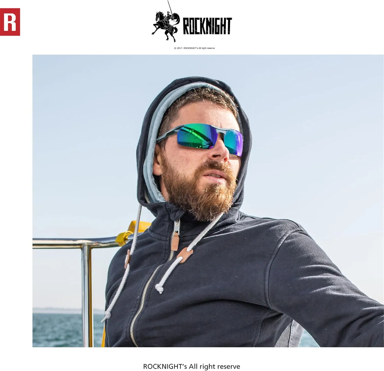ROCKNIGHT Driving HD Polarized UV400 Protection Ultra light Al-Mg Golf Fishing Outdoor Sunglasses