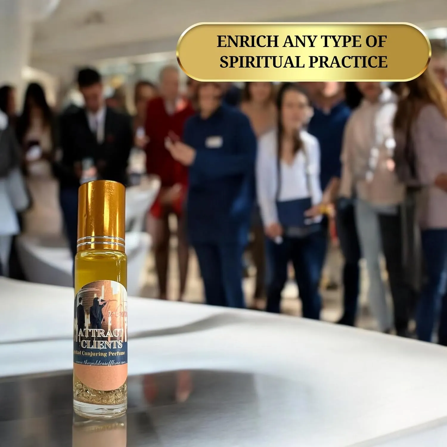 Roll-On -Pheromone Infused Essential Oil Perfume Cologne - Unisex For Men and Women - TSA Ready 10ml | Hoodoo Wicca Pagan Conjure (Attract Clients)