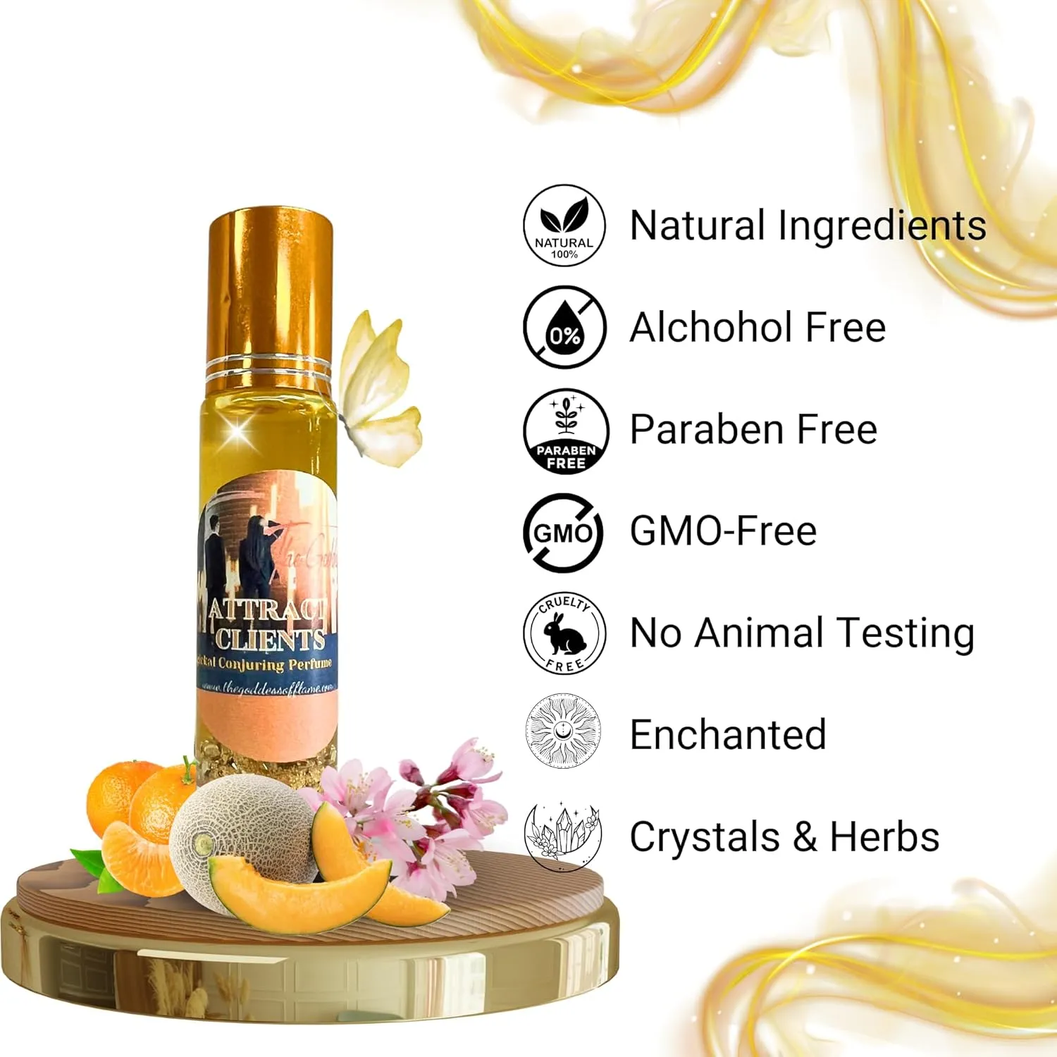 Roll-On -Pheromone Infused Essential Oil Perfume Cologne - Unisex For Men and Women - TSA Ready 10ml | Hoodoo Wicca Pagan Conjure (Attract Clients)
