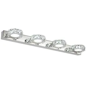 Rynx | Modern LED Crystal Bathroom Wall Lamp Light Mirror Light Makeup Vanity Light 3/4 Head Noble Design High Efficiency Energy Saving