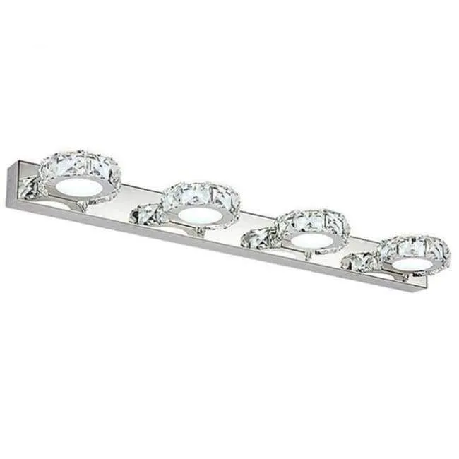 Rynx | Modern LED Crystal Bathroom Wall Lamp Light Mirror Light Makeup Vanity Light 3/4 Head Noble Design High Efficiency Energy Saving