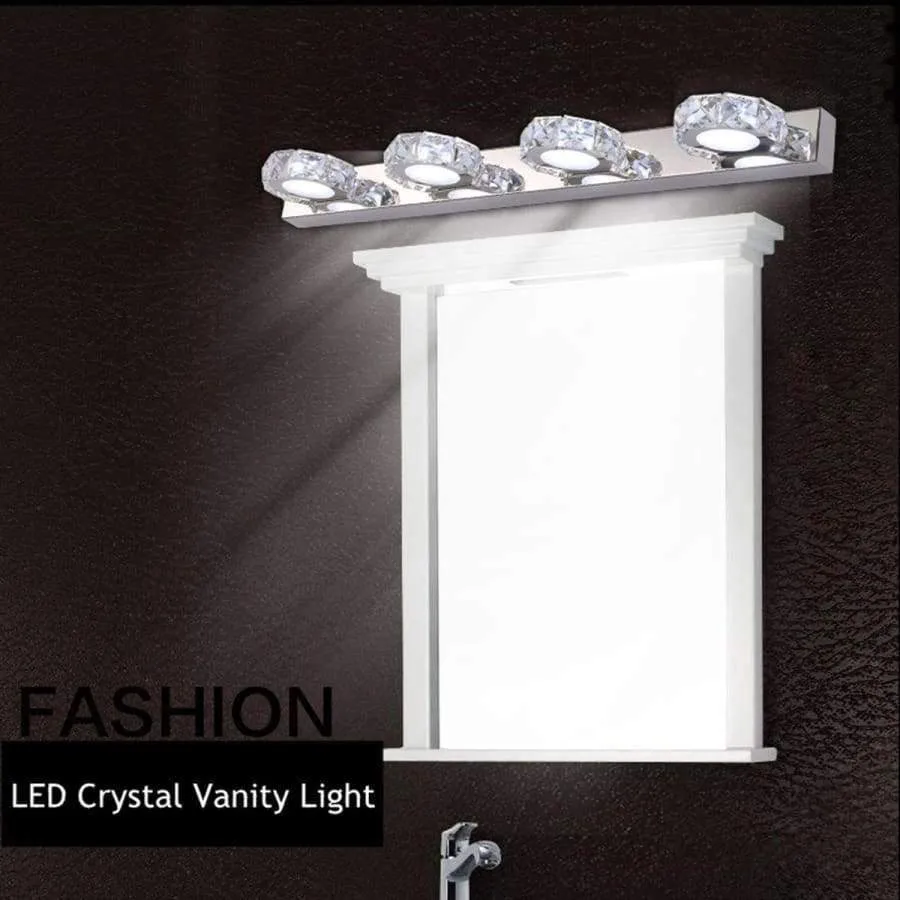 Rynx | Modern LED Crystal Bathroom Wall Lamp Light Mirror Light Makeup Vanity Light 3/4 Head Noble Design High Efficiency Energy Saving