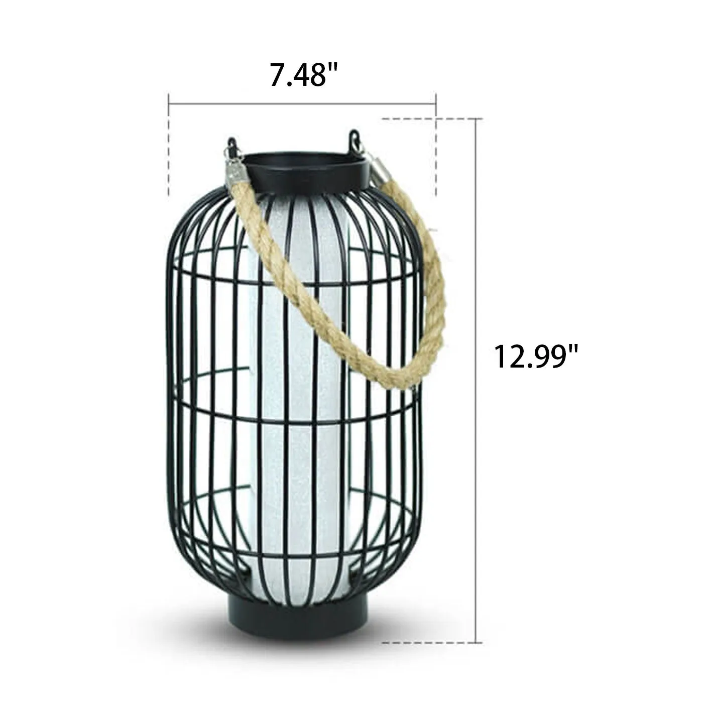Rynx | Solar-Chinese striped lantern design LED outdoor hanging garden decor light