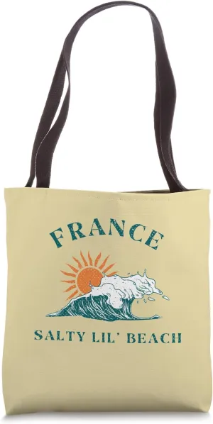 Salty Lil Beach France Travel Souvenir France Tote Bag