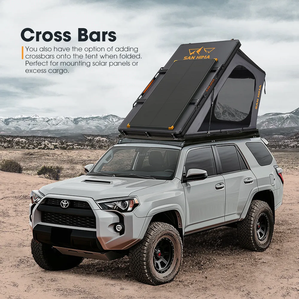 San Hima Kalbarri Gen 2 Roof Top Tent Hardshell With Ladder   120W Solar Panel